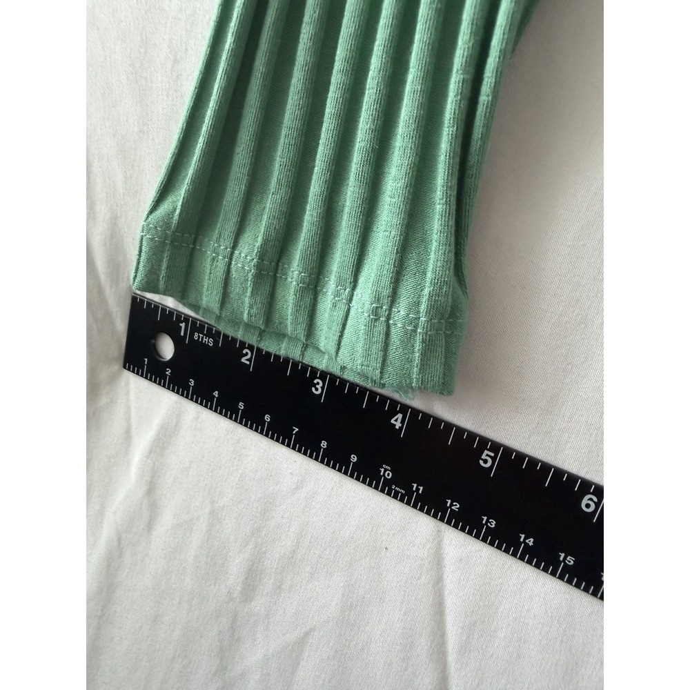 Sorelle UK 3 Piece Ribbed Set Green Crop Top Cardigan Pants Set S NWT - Picture 8 of 11